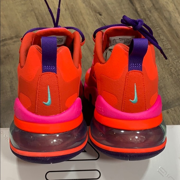 NIKE AIR MAX 270 REACT Mystic Red/Bright Crimson - Picture 8 of 16